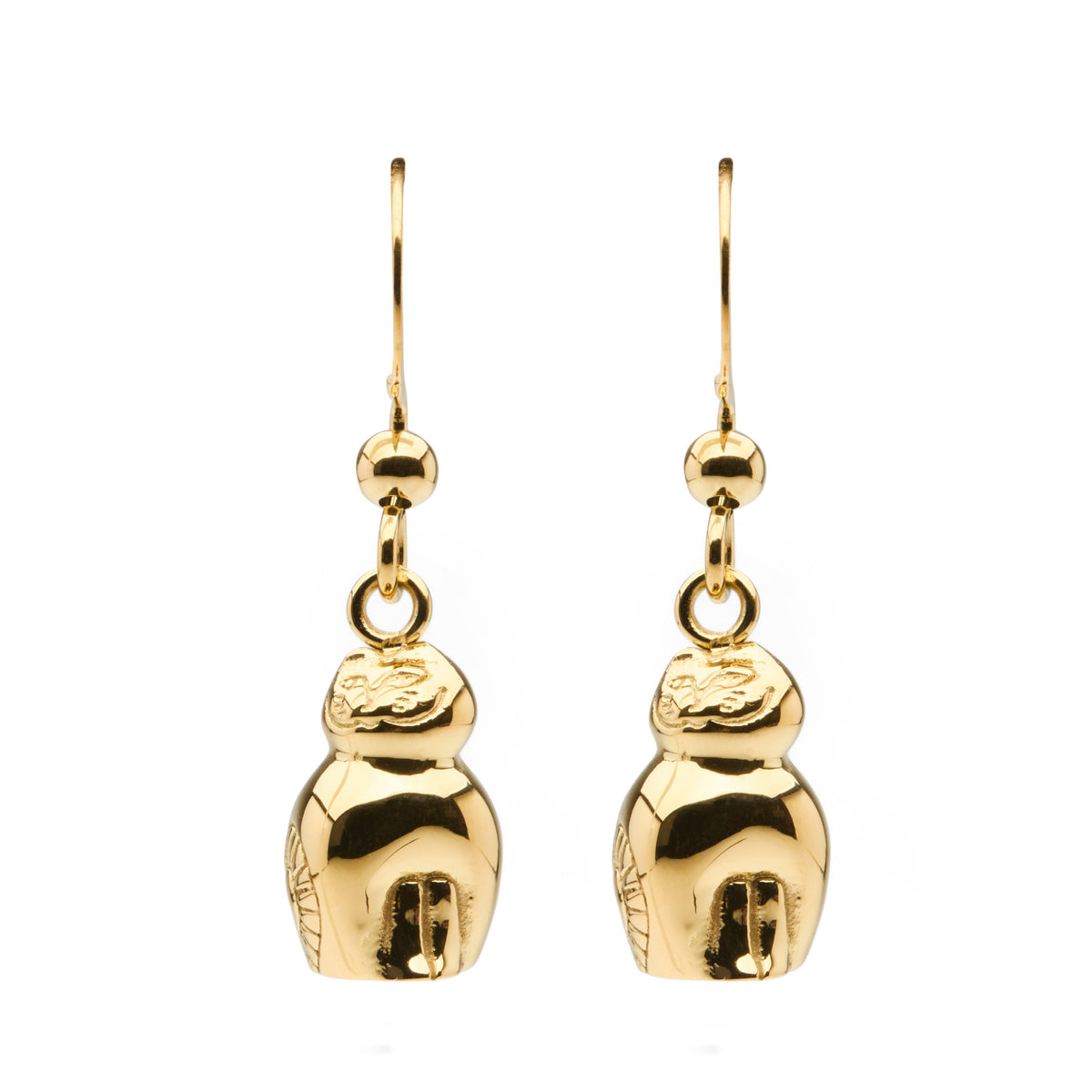 Skultuna × Lisa Larson - Cat ピアス - Gold