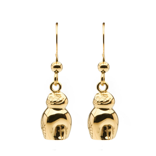 Skultuna × Lisa Larson - Cat ピアス - Gold