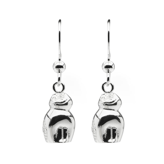 Skultuna × Lisa Larson - Cat ピアス - Silver