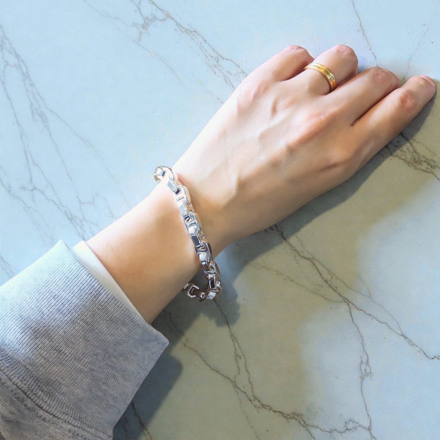 Skultuna - Velo Chaîne ブレスレット – Silver